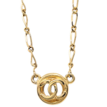 CHANEL Medallion Gold Chain Pendant Necklace 1982 78643