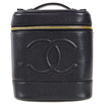 CHANEL Vanity Handbag Black Caviar 78710
