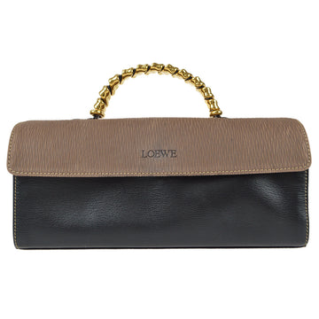 LOEWE Velazquez Handbag Black Brown 68397