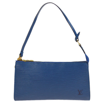 LOUIS VUITTON Pochette Accessoires Handbag Epi Blue M52945 78423