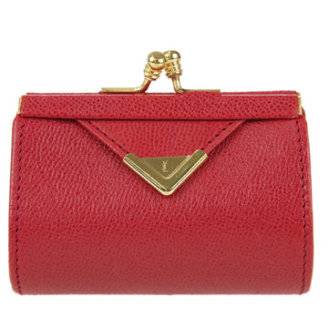 YVES SAINT LAURENT Coin Purse Wallet Red 97817