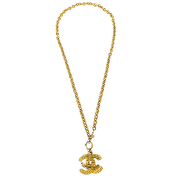 CHANEL Gold Chain Pendant Necklace 6125/3052/29 97886