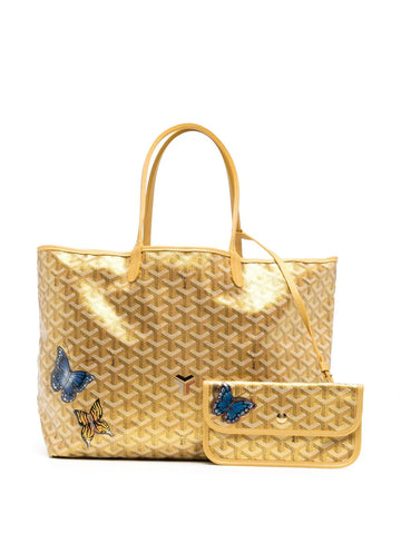 GOYARD Customised 'Butterflies' Gold Monogram St Louise Tote Bag
