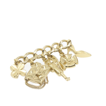 CHANEL Brooch Gold Tone CC Auth 20868A
