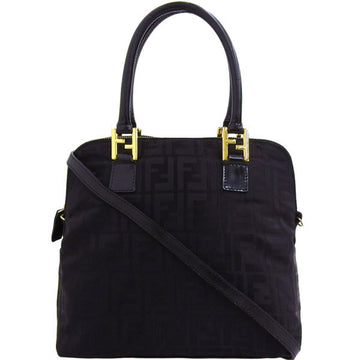 FENDI Ff Pattern Nylon 2Way Bag Black