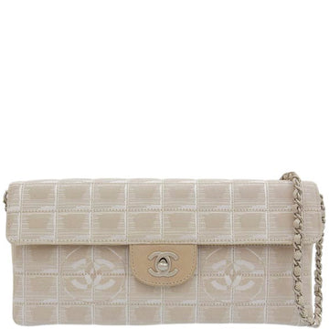 Chanel Vintage Chanel 13 Beige Caviar Leather 3 Compartment Chain