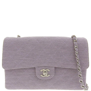 CHANEL Around 1998 Made Cotton Classic Flap Chain Bag 25Cm Lavender