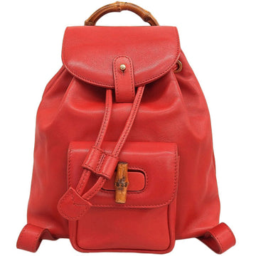 GUCCI Bamboo Mini Backpack Red