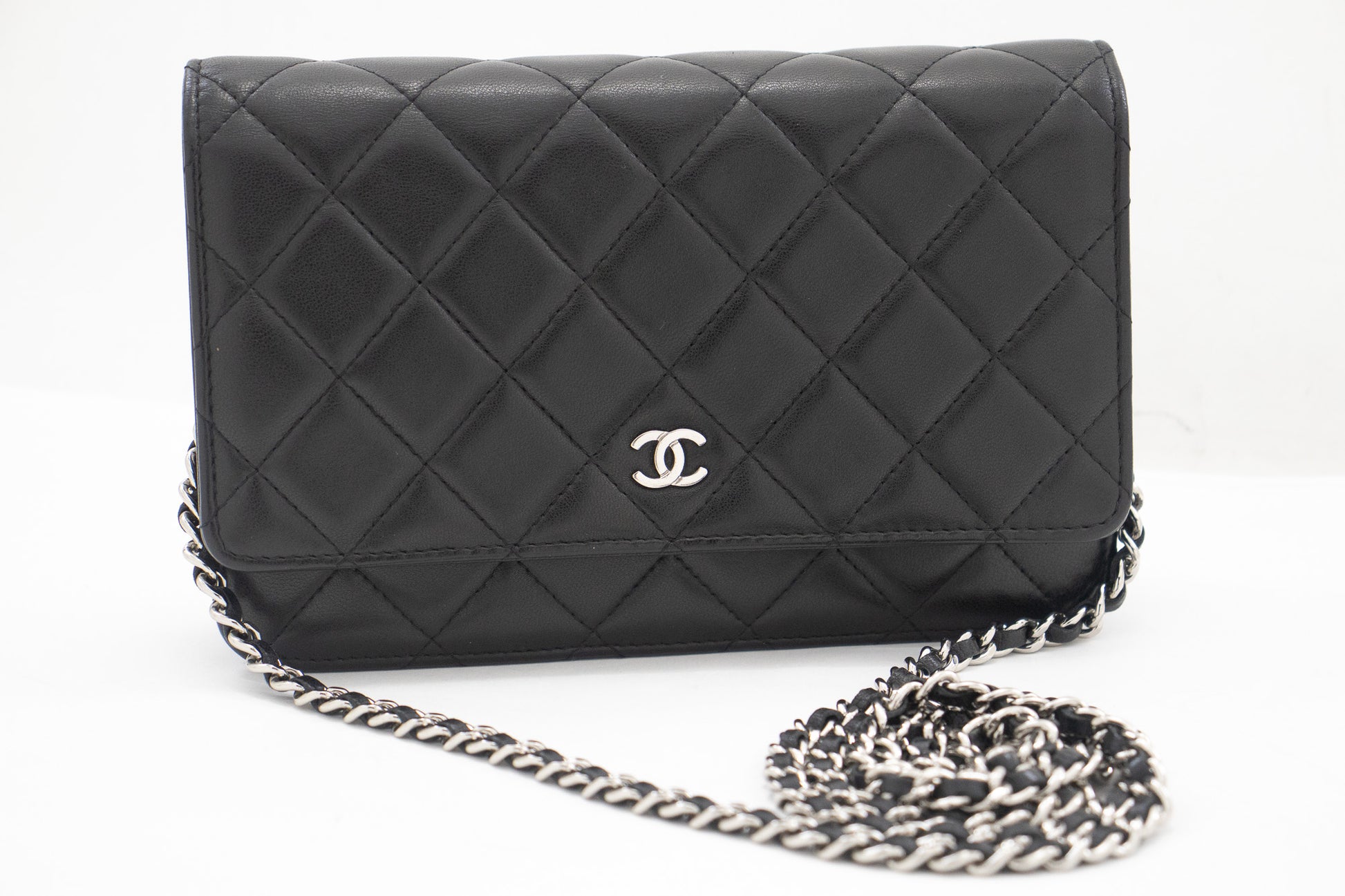 Chanel Quilted Side Note Flap, Black Lambskin with Gold Hardware