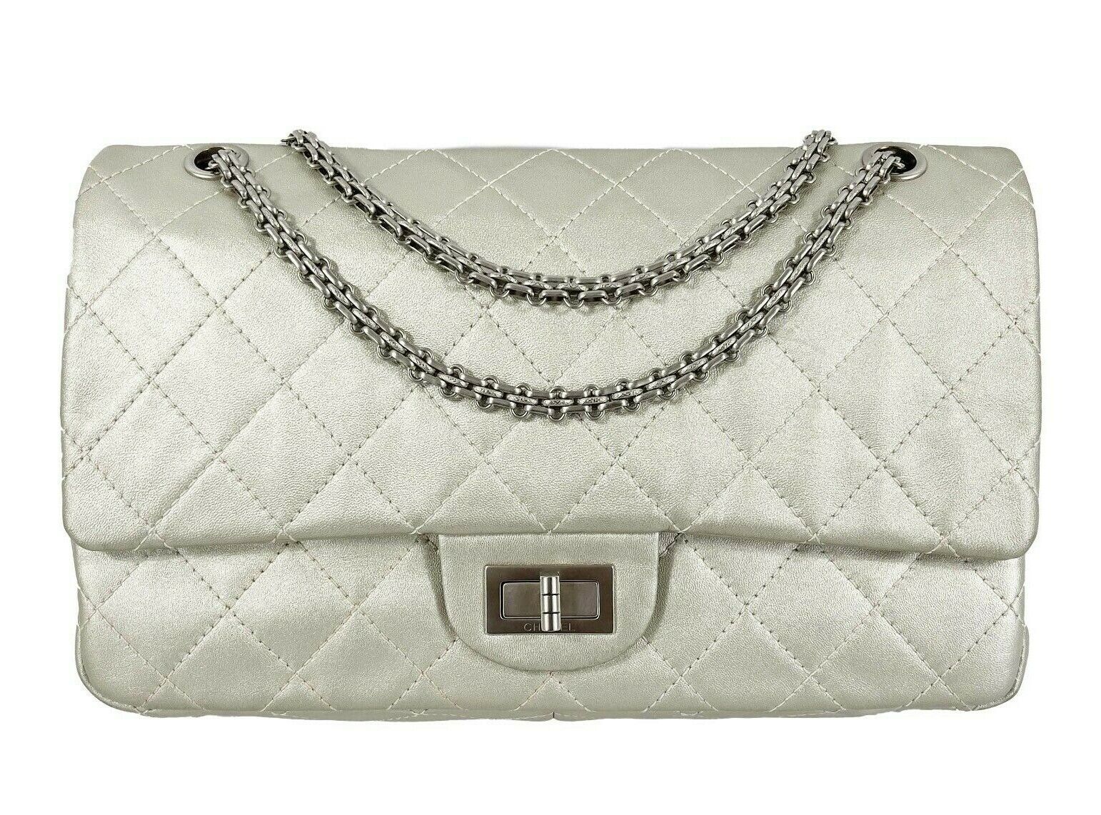 CHANEL - Metallic Calfskin Quilted 2.55 Reissue 227 Double Flap - Shou