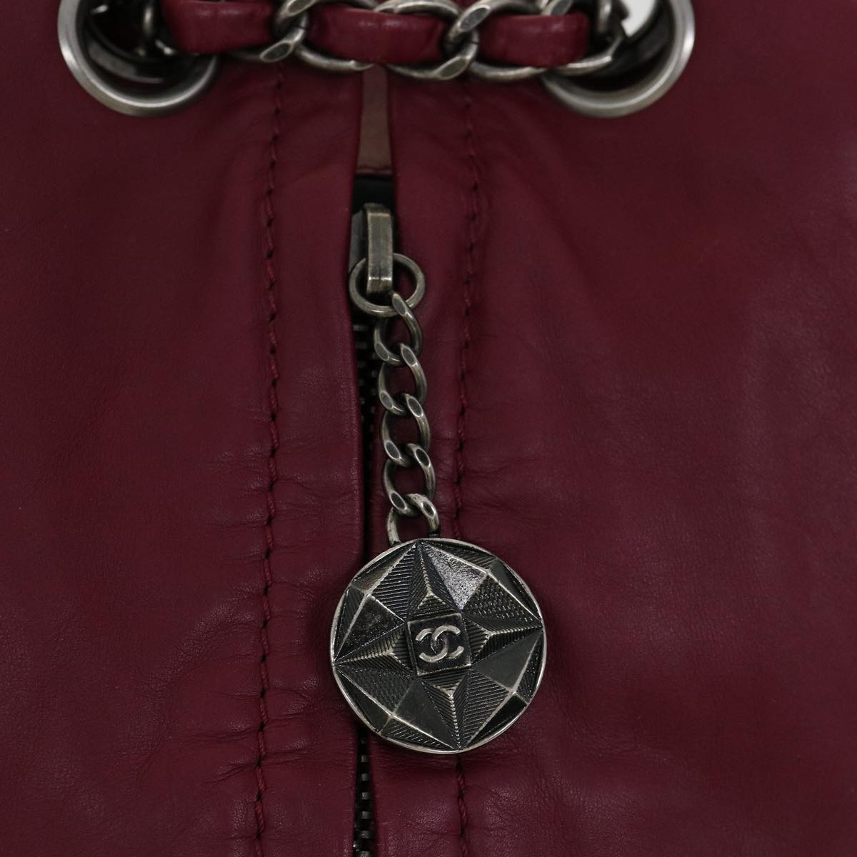 CHANEL Chain Backpack Leather Black CC Auth am4632 ref.970288 - Joli Closet