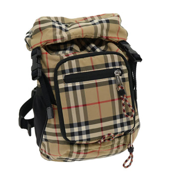 BURBERRY Nova Check Backpack Beige Black Auth 30903A
