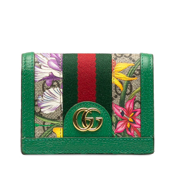 GUCCI GG Supreme Flora Ophidia Small Wallet Small Wallets