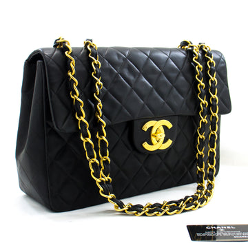 Authenic Black Chanel Shoulder Tote Bag Circa 1994-96 w/ Serial Number