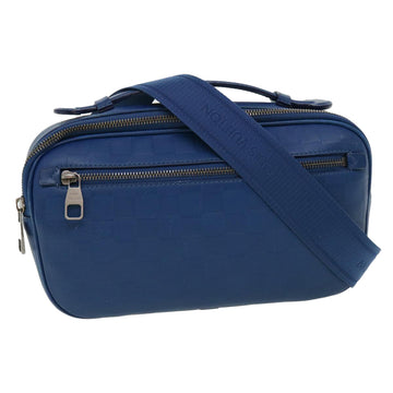 LOUIS VUITTON Damier Infini Ambreil Shoulder Bag Leather Blue N41354 LV 31997A