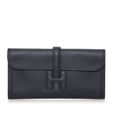 Hermes Jige 29 Leather Clutch Bag