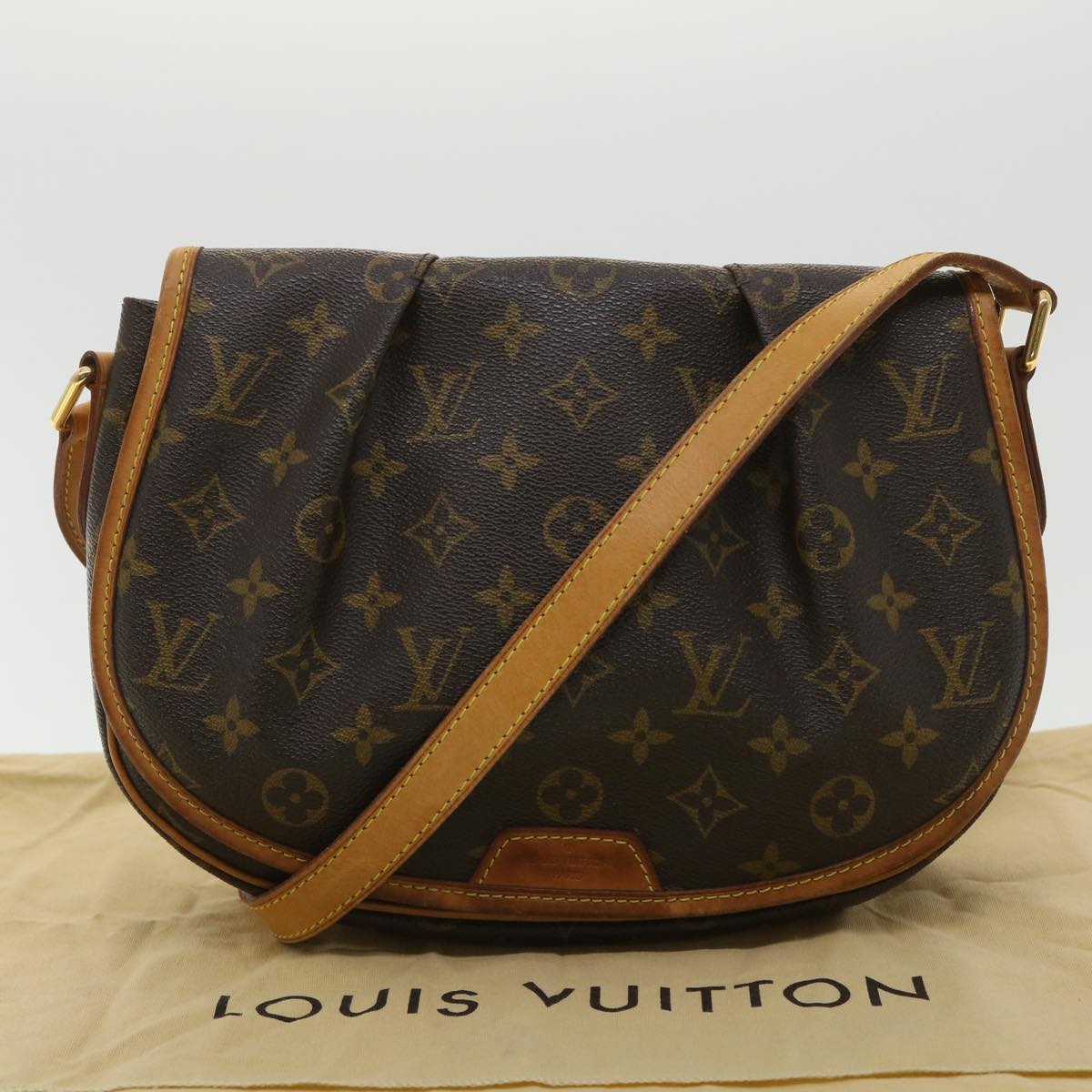 LOUIS VUITTON Monogram Menilmontant PM Shoulder Bag M40474 LV Auth 404