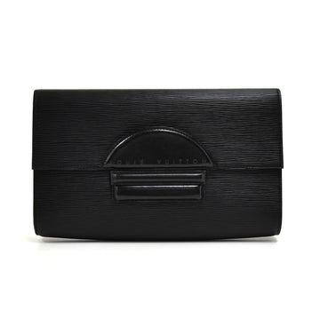 LOUIS VUITTON Vintage Pochette Chaillot Black Epi Leather Clutch Bag
