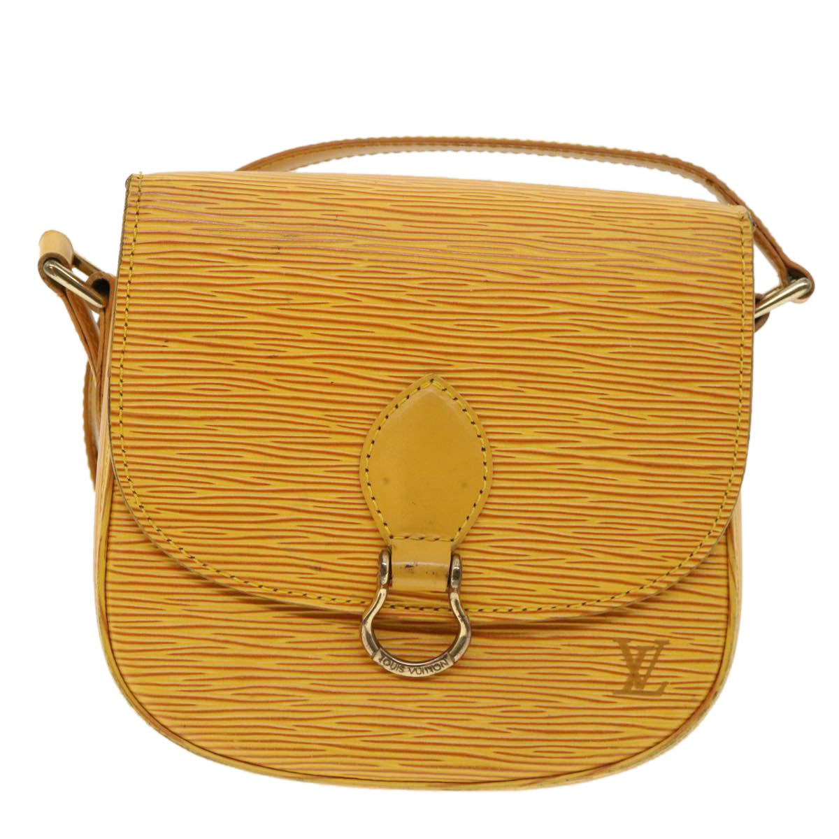 LOUIS VUITTON Epi Saint Cloud PM Shoulder Bag Yellow M52219 LV