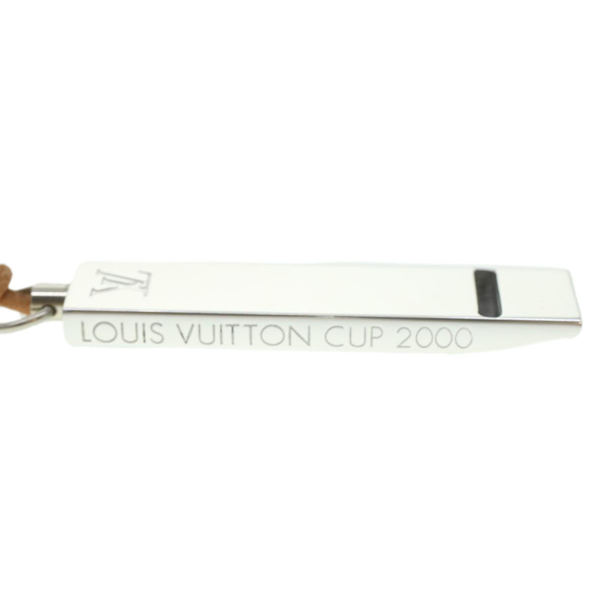 LOUIS VUITTON LVCUP Whistle Necklace Silver LV Auth 37948