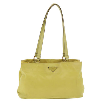 PRADA Shoulder Bag Nylon Yellow Auth 39147
