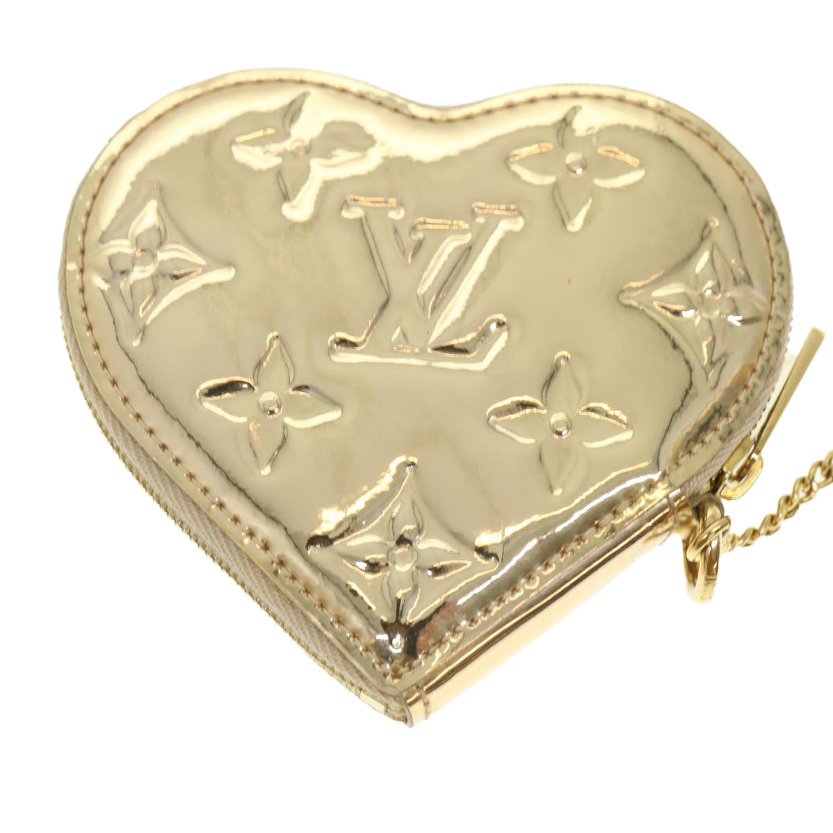 Louis Vuitton Silver Monogram Miroir Porte Monnaie Heart Coin Pouch