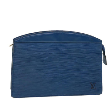 LOUIS VUITTON Epi Trousse Crete Clutch Bag Blue M48405 LV Auth 39974