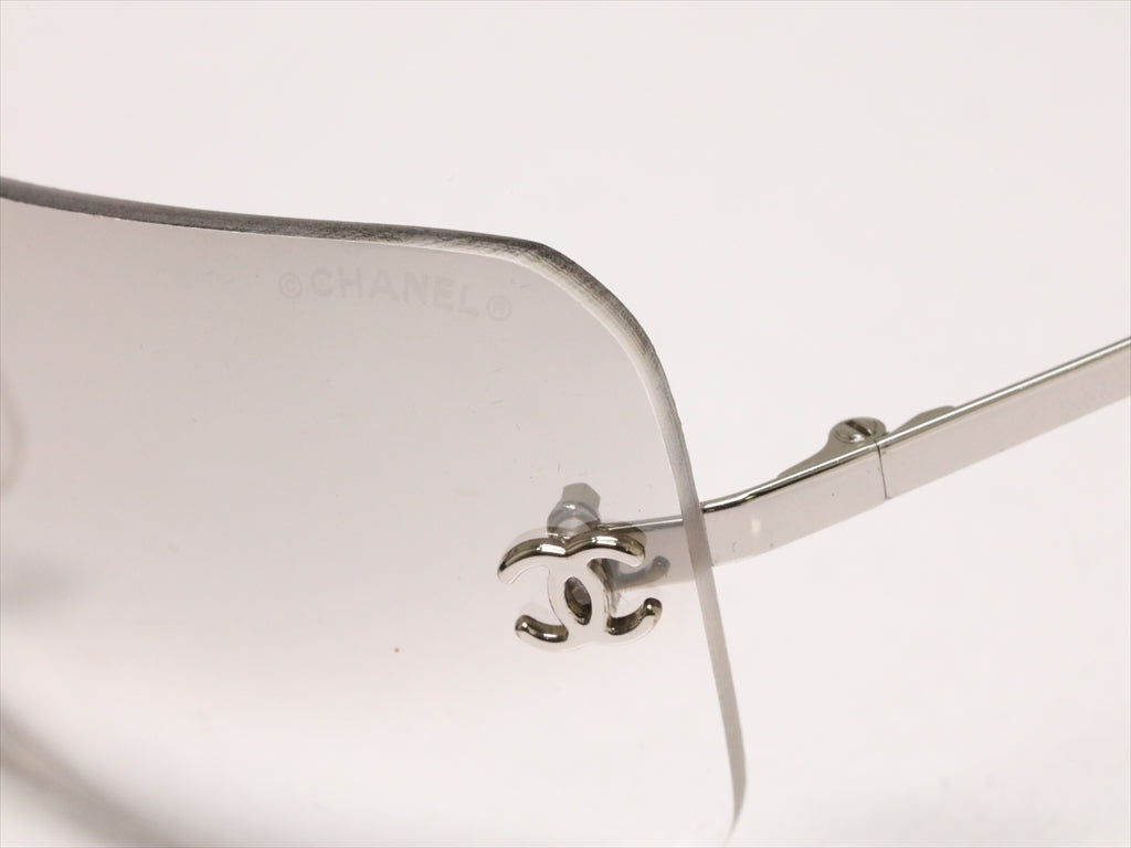 Chanel Chanel CC Logo Transparent Silver Sunglasses 4017