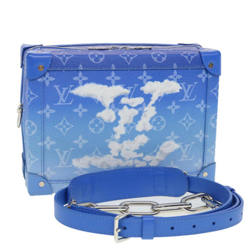 LOUIS VUITTON Monogram Clouds Soft Trunk Shoulder Bag Blue M45430 LV Auth 42826A