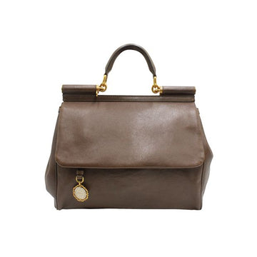 DOLCE & GABBANA Brown Shoulder Bag With Gold Hardware