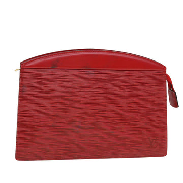 LOUIS VUITTON Epi Trousse Crete Clutch Bag Red M48407 LV Auth 44301