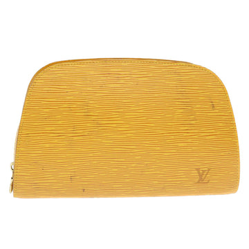 LOUIS VUITTON Epi Dauphine GM Pouch Yellow LV Auth 46249