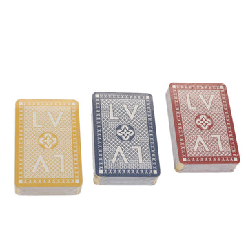 LOUIS VUITTON Cartes Trois Jeu Playing Cards Blue Red Yellow M65460 Auth 46546A