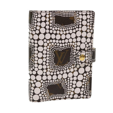 LOUIS VUITTON Yayoi Kusama Agenda PM Day Planner Cover White R21131 Auth 47200A