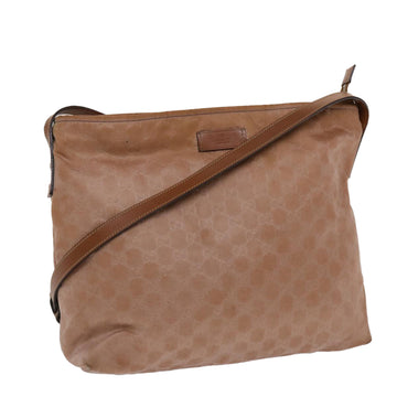 GUCCI GG Canvas Shoulder Bag Nylon Pink Brown Auth 49073