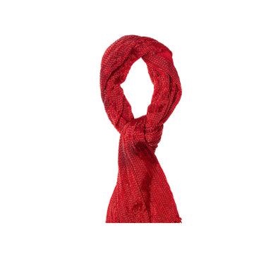 COLLECTION PRIVEE Red Fringed Scarf
