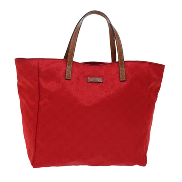 GUCCI GG Canvas Hand Bag Red 282439 Auth 49409
