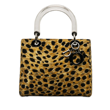 DIORMedium Leopard Print Nylon Lady  Handbag