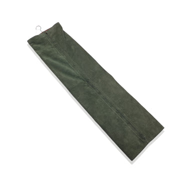 HERMES Vintage Green Suede Silk Lining Necktie Holder Rack Case