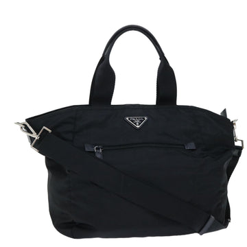 PRADA Shoulder Bag Nylon 2way Black Auth 50600