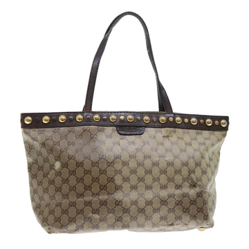 GUCCI GG Crystal Tote Bag Beige 207291 Auth 51003