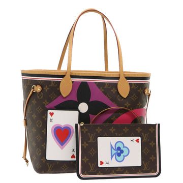 LOUIS VUITTON Monogram Game On Neverfull MM Tote Bag M57452 LV Auth 51264A