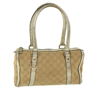 GUCCI GG Canvas Web Sherry Line Hand Bag Beige Red Green Auth 51851