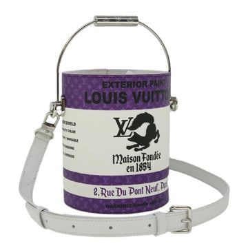 LOUIS VUITTON LV Painted Can Shoulder Bag PVC Leather Purple M81590 Auth 51895A