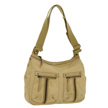 GUCCI Sherry Line Shoulder Bag Canvas Beige Brown 90762 Auth 52131