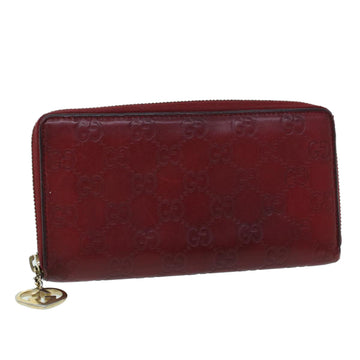 GUCCI GG Canvas ssima Long Wallet Wine Red 282477 Auth 54060
