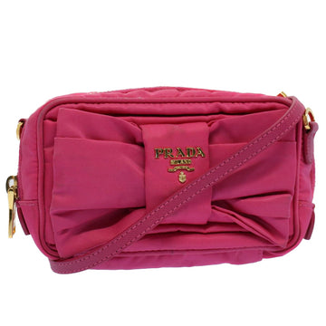PRADA Shoulder Bag Nylon Pink Auth 54740
