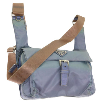 PRADA Shoulder Bag Nylon Blue Auth 54776