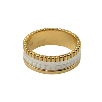 BOUCHERON Quatre White Edition Ceramic Ring With Yellow Gold