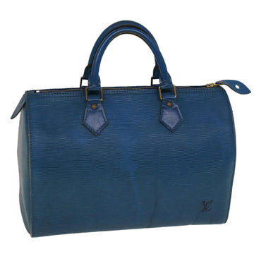 LOUIS VUITTON Epi Speedy 30 Hand Bag Toledo Blue M43005 LV Auth 56597